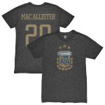 Shop alexis mac allister argentina national team 1863fc player retro tri-blend t-shirt – heather black – Argentina National Team Jerseys & T-Shirts for True Fans
