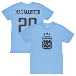 Shop alexis mac allister argentina national team 1863fc player retro tri-blend t-shirt – light blue – Argentina National Team Jerseys & T-Shirts for True Fans