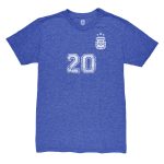 Shop alexis mac allister argentina national team 1863fc retro name amp number tri-blend t-shirt – blue – Argentina National Team Jerseys & T-Shirts for True Fans