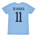 Shop angel di maria argentina national team 1863fc retro player tri-blend t-shirt – light blue – Argentina National Team Jerseys & T-Shirts for True Fans