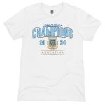Shop argentina national team 1863fc 2024 copa america champions t-shirt – white – Argentina National Team Jerseys & T-Shirts for True Fans