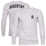 Shop argentina national team 1863fc back team arch long sleeve t-shirt – gray – Argentina National Team Jerseys & T-Shirts for True Fans