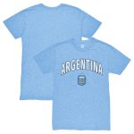 Shop argentina national team 1863fc retro wordmark tri-blend t-shirt – light blue – Argentina National Team Jerseys & T-Shirts for True Fans