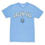 Shop argentina national team 1863fc retro wordmark tri-blend t-shirt – light blue – Argentina National Team Jerseys & T-Shirts for True Fans