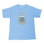 Shop argentina national team 1863fc youth badge t-shirt – light blue – Argentina National Team Jerseys & T-Shirts for True Fans