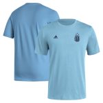 Shop argentina national team adidas crest t-shirt – light blue – Argentina National Team Jerseys & T-Shirts for True Fans