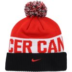 Shop canada soccer nike classic stripe cuffed knit hat with pom – blackred – Argentina National Team Jerseys & T-Shirts for True Fans