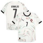 Shop cristiano ronaldo portugal national team puma 2025 away authentic jersey – white – Argentina National Team Jerseys & T-Shirts for True Fans