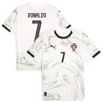Shop cristiano ronaldo portugal national team puma 2025 away replica jersey – white – Argentina National Team Jerseys & T-Shirts for True Fans
