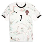 Shop cristiano ronaldo portugal national team puma 2025 away replica jersey – white – Argentina National Team Jerseys & T-Shirts for True Fans