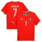 Shop cristiano ronaldo portugal national team puma 2025 home replica jersey – red – Argentina National Team Jerseys & T-Shirts for True Fans