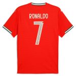 Shop cristiano ronaldo portugal national team puma 2025 home replica jersey – red – Argentina National Team Jerseys & T-Shirts for True Fans