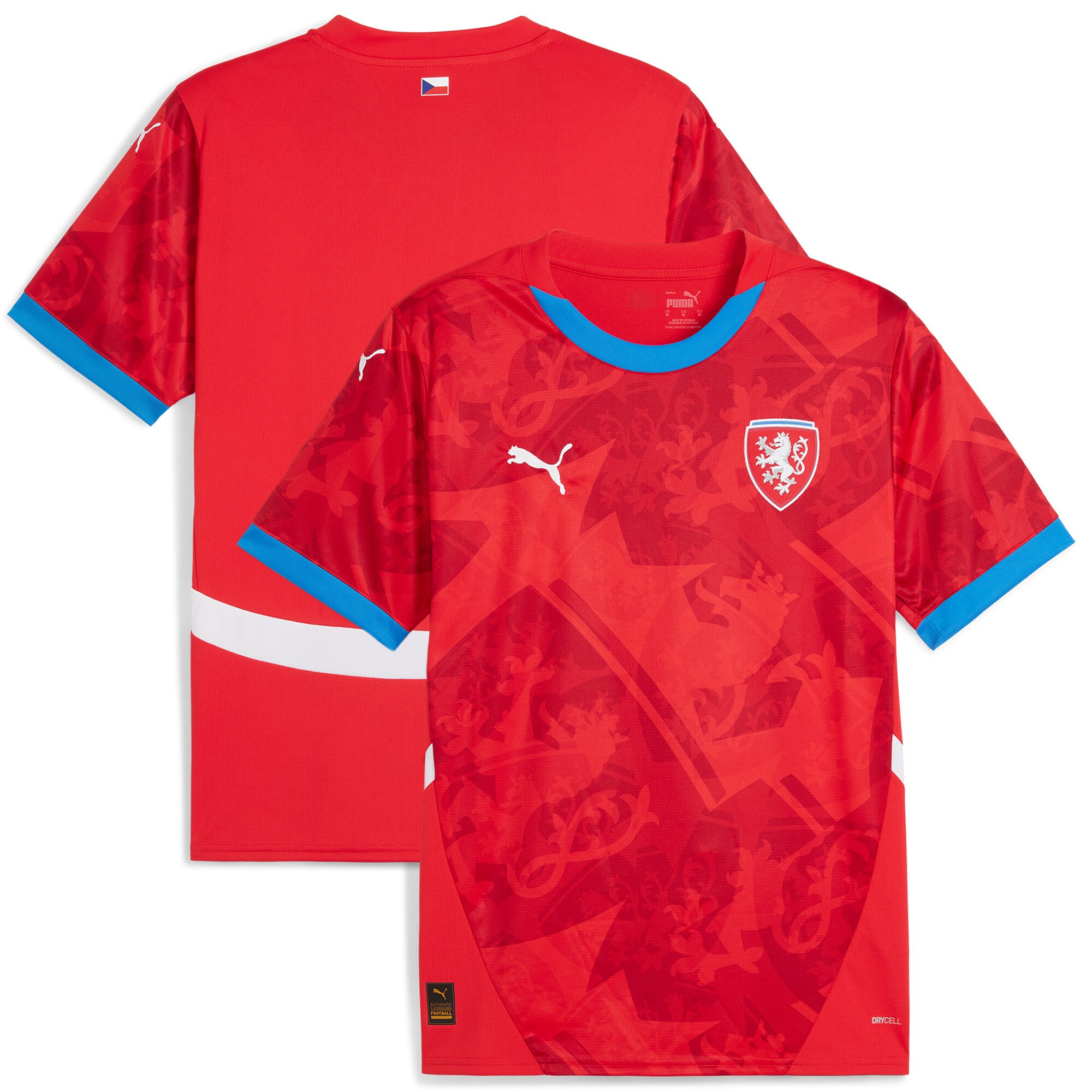 Shop czech republic national team puma 2024 home replica jersey – red – Argentina National Team Jerseys & T-Shirts for True Fans