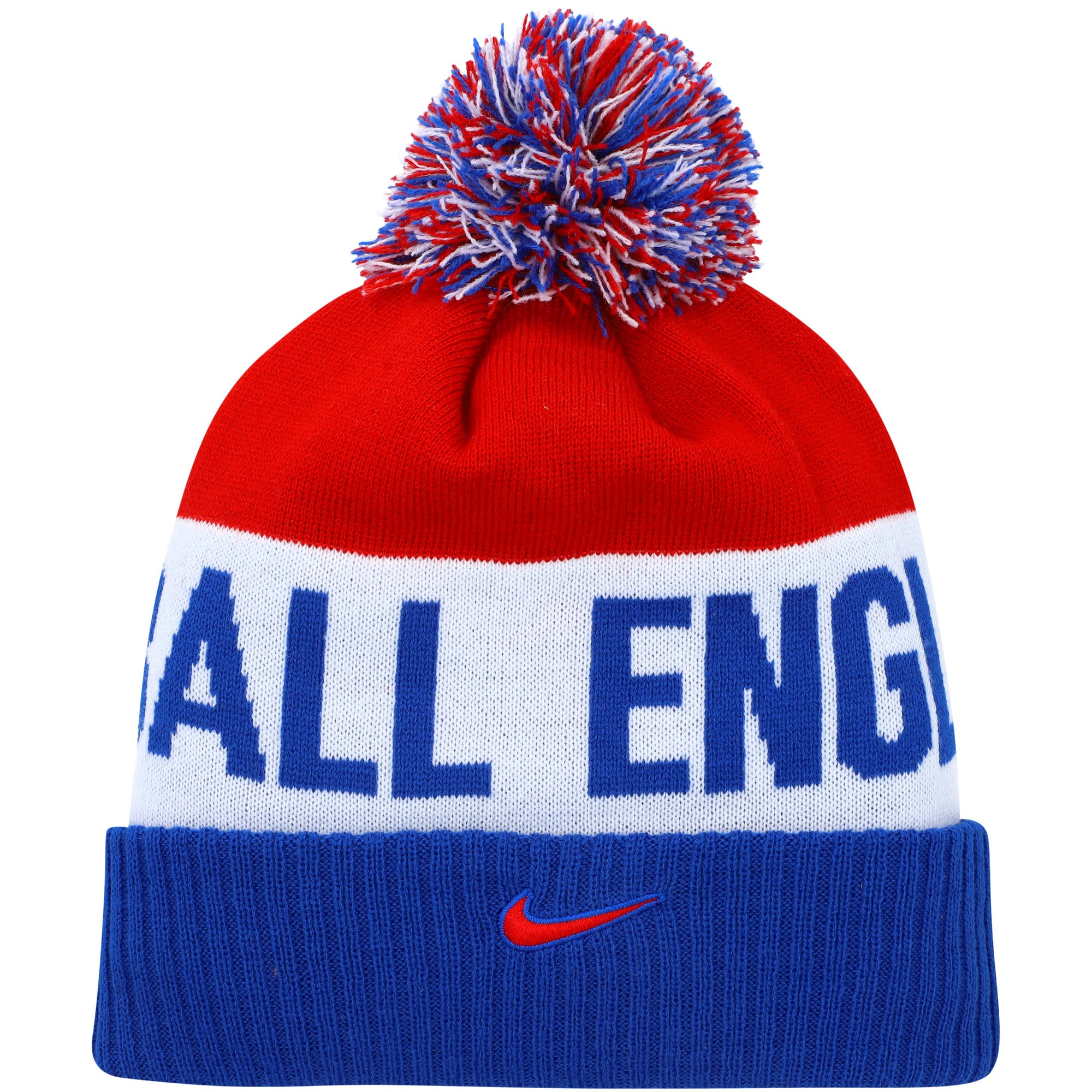 Shop england national team nike classic stripe cuffed knit hat with pom – bluered – Argentina National Team Jerseys & T-Shirts for True Fans