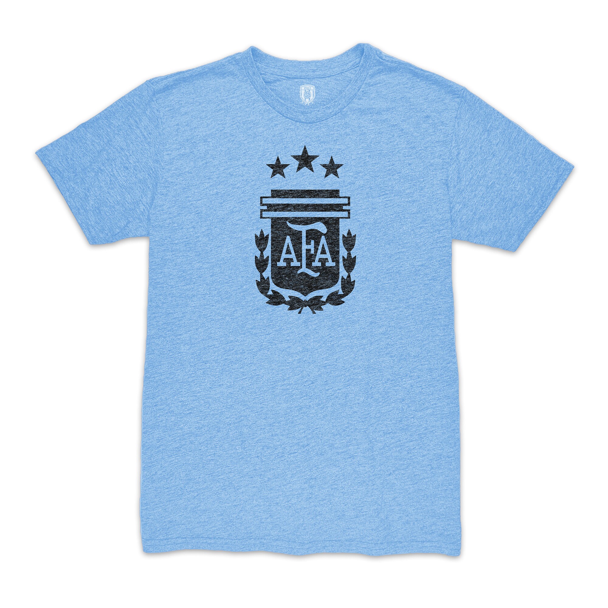 Shop enzo fernández argentina national team 1863fc player vintage tri-blend t-shirt – light blue – Argentina National Team Jerseys & T-Shirts for True Fans