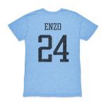 Shop enzo fernández argentina national team 1863fc player vintage tri-blend t-shirt – light blue – Argentina National Team Jerseys & T-Shirts for True Fans
