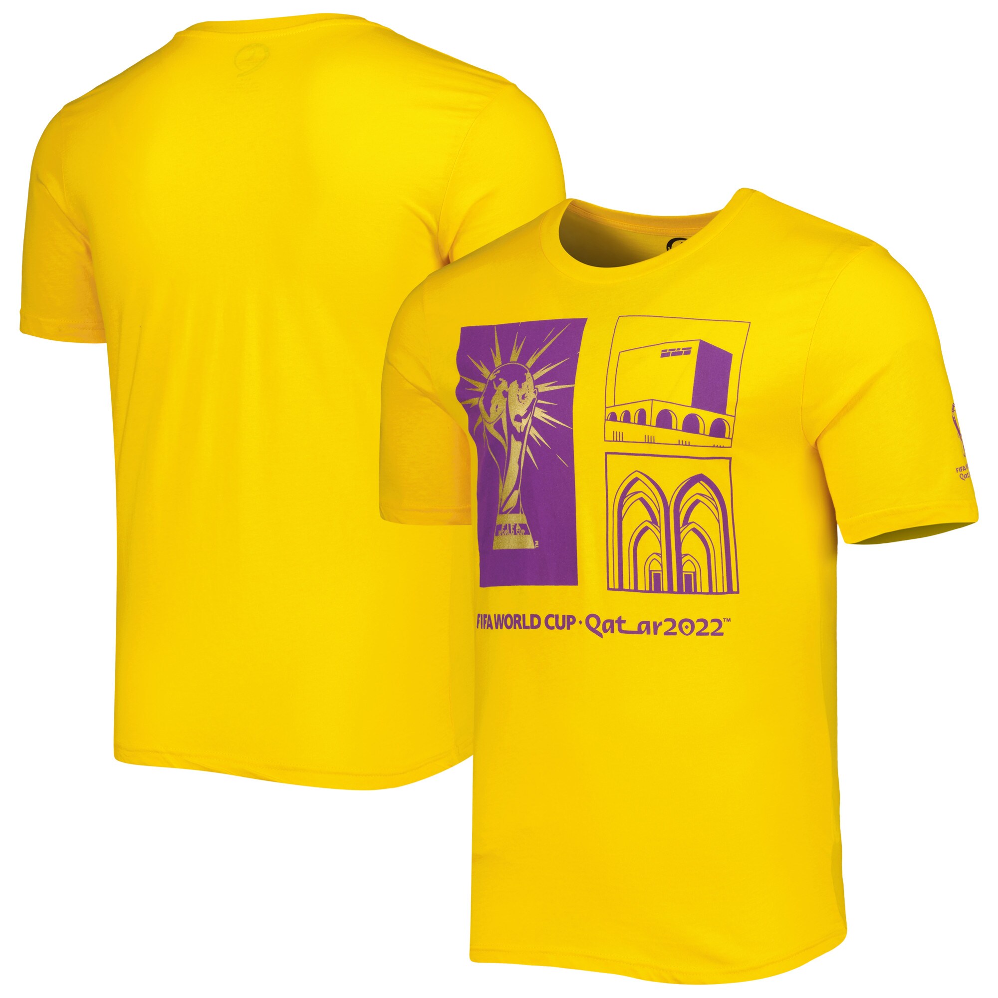 Shop fifa world cup qatar 2022 around the world t-shirt – yellow – Argentina National Team Jerseys & T-Shirts for True Fans