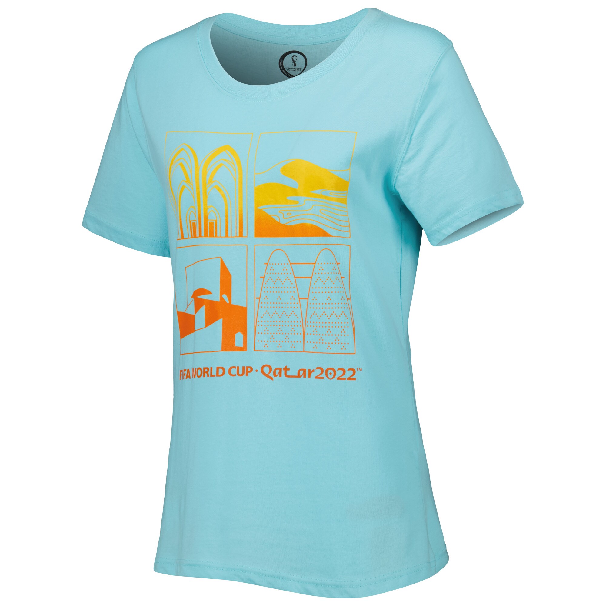 Shop fifa world cup qatar 2022 women8217s oasis t-shirt – aqua – Argentina National Team Jerseys & T-Shirts for True Fans