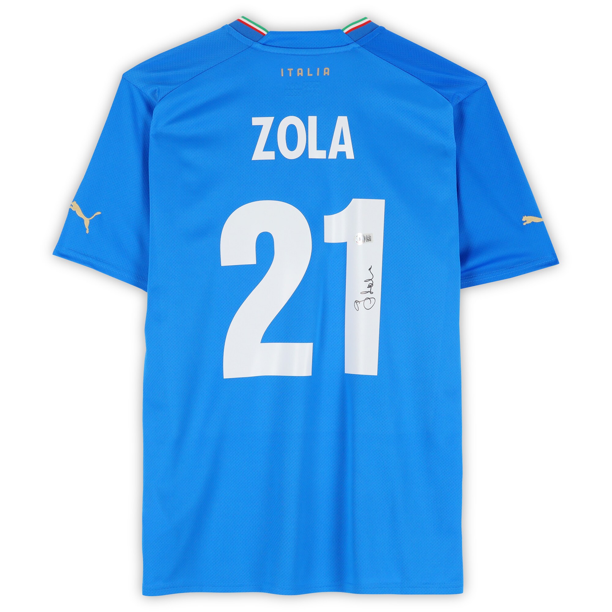 Shop gianfranco zola italy national team autographed fanatics authentic 2022-23 blue home puma jersey – bas – Argentina National Team Jerseys & T-Shirts for True Fans