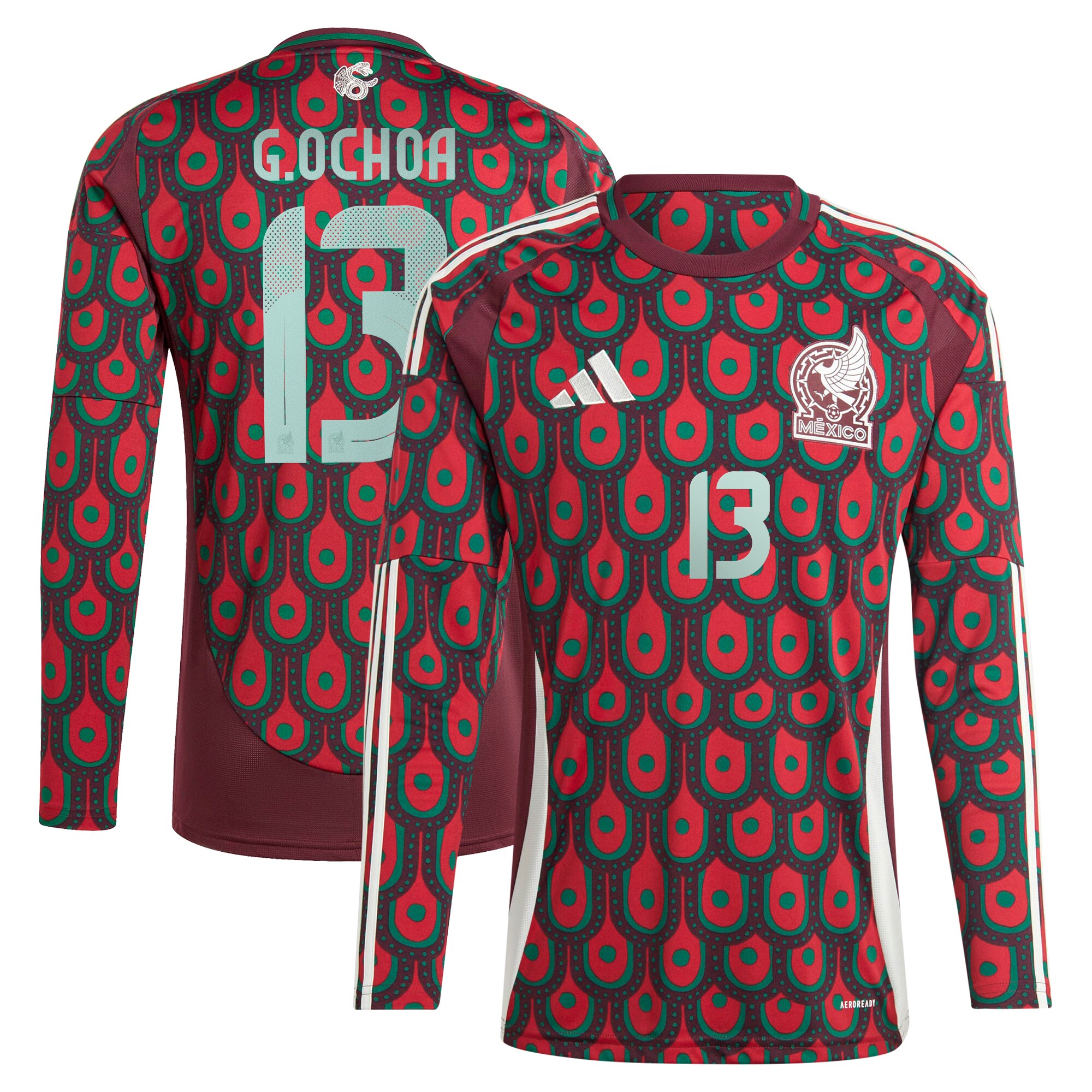 Shop guillermo ochoa mexico national team adidas 2024 home replica player long sleeve jersey – burgundy – Argentina National Team Jerseys & T-Shirts for True Fans