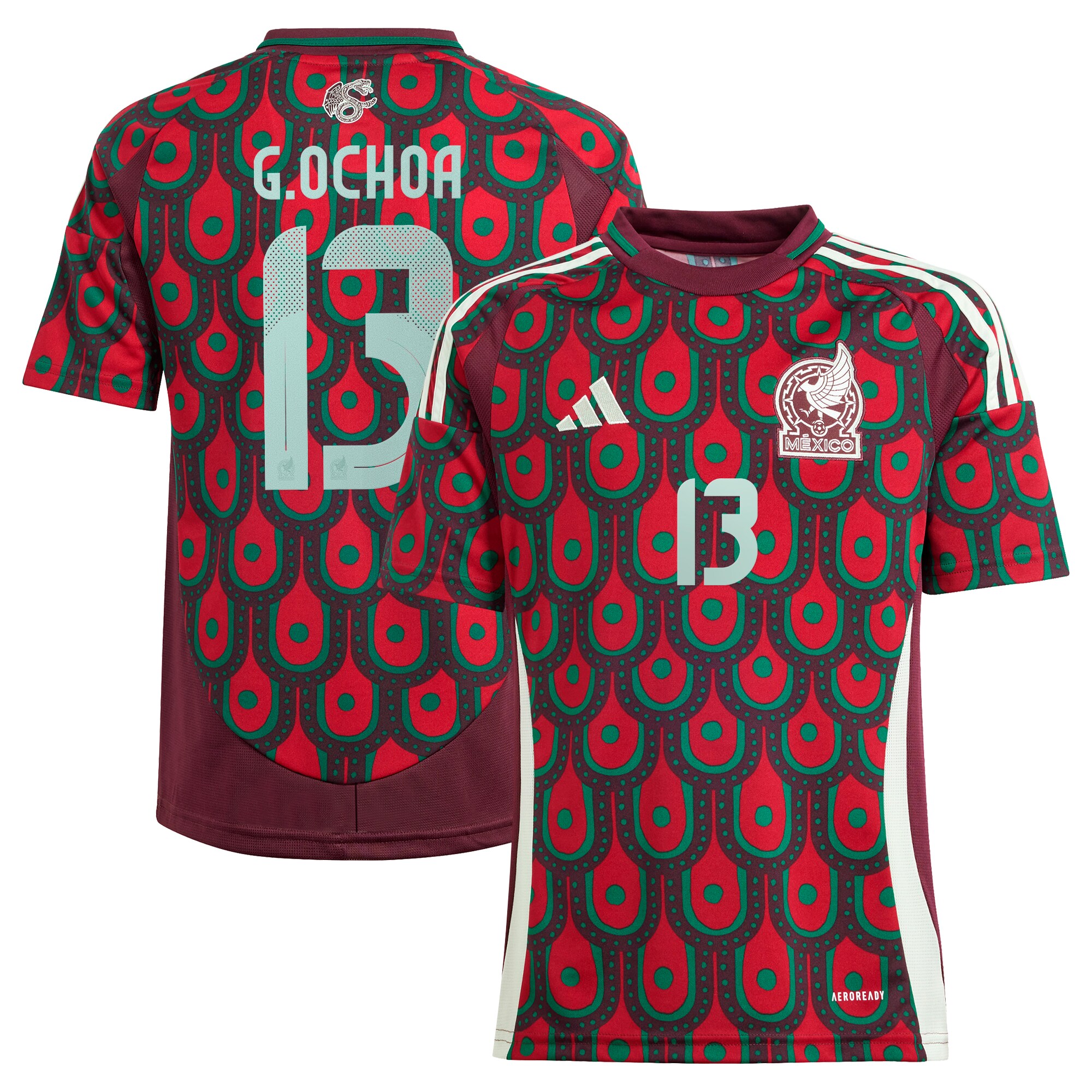 Shop guillermo ochoa mexico national team adidas youth 2024 home replica player jersey – burgundy – Argentina National Team Jerseys & T-Shirts for True Fans