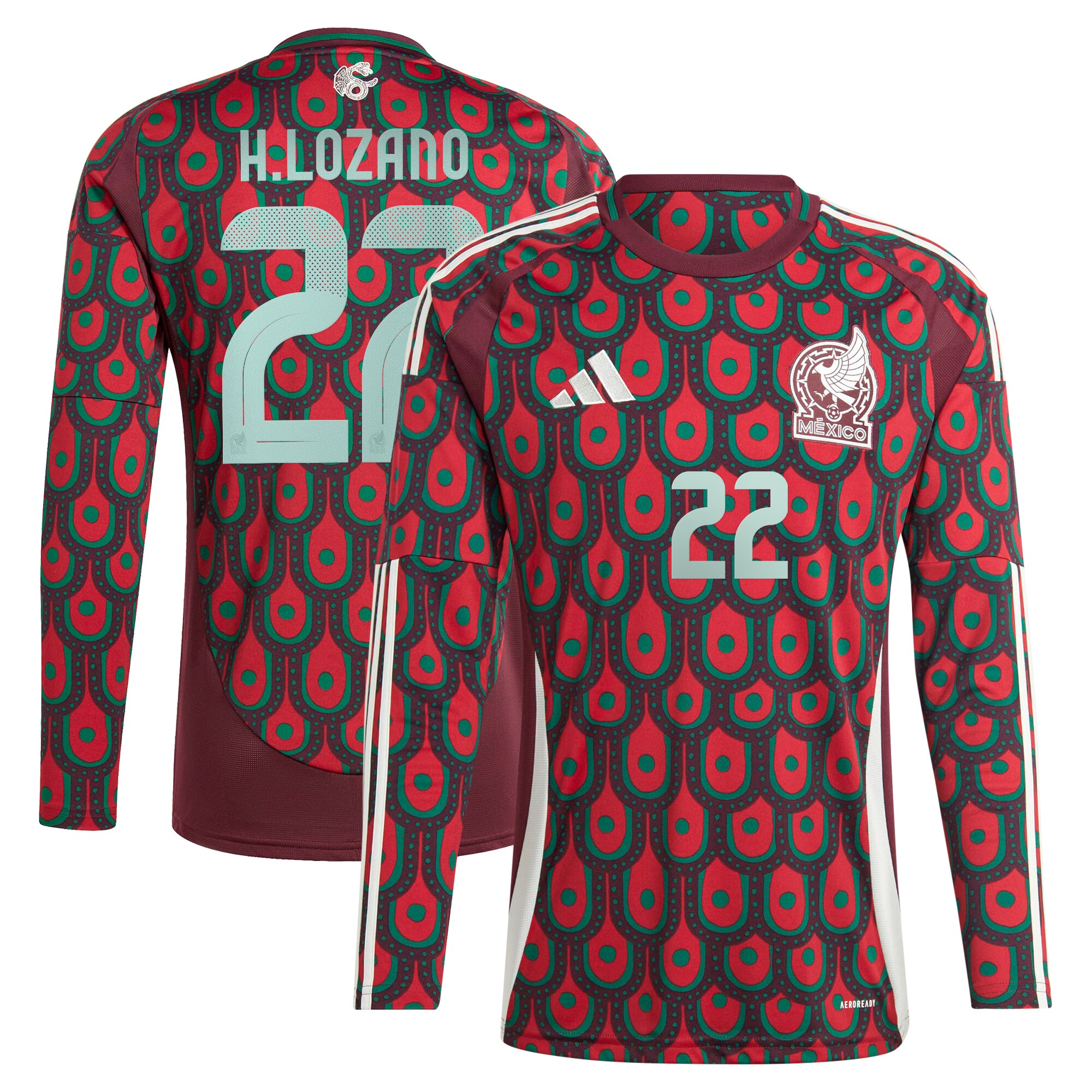 Shop hirving lozano mexico national team adidas 2024 home replica player long sleeve jersey – burgundy – Argentina National Team Jerseys & T-Shirts for True Fans