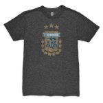 Shop julián Álvarez argentina national team 1863fc player retro tri-blend t-shirt – heather black – Argentina National Team Jerseys & T-Shirts for True Fans