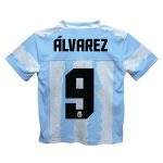 Shop julián Álvarez argentina national team vive la fete football jersey – light blue – Argentina National Team Jerseys & T-Shirts for True Fans
