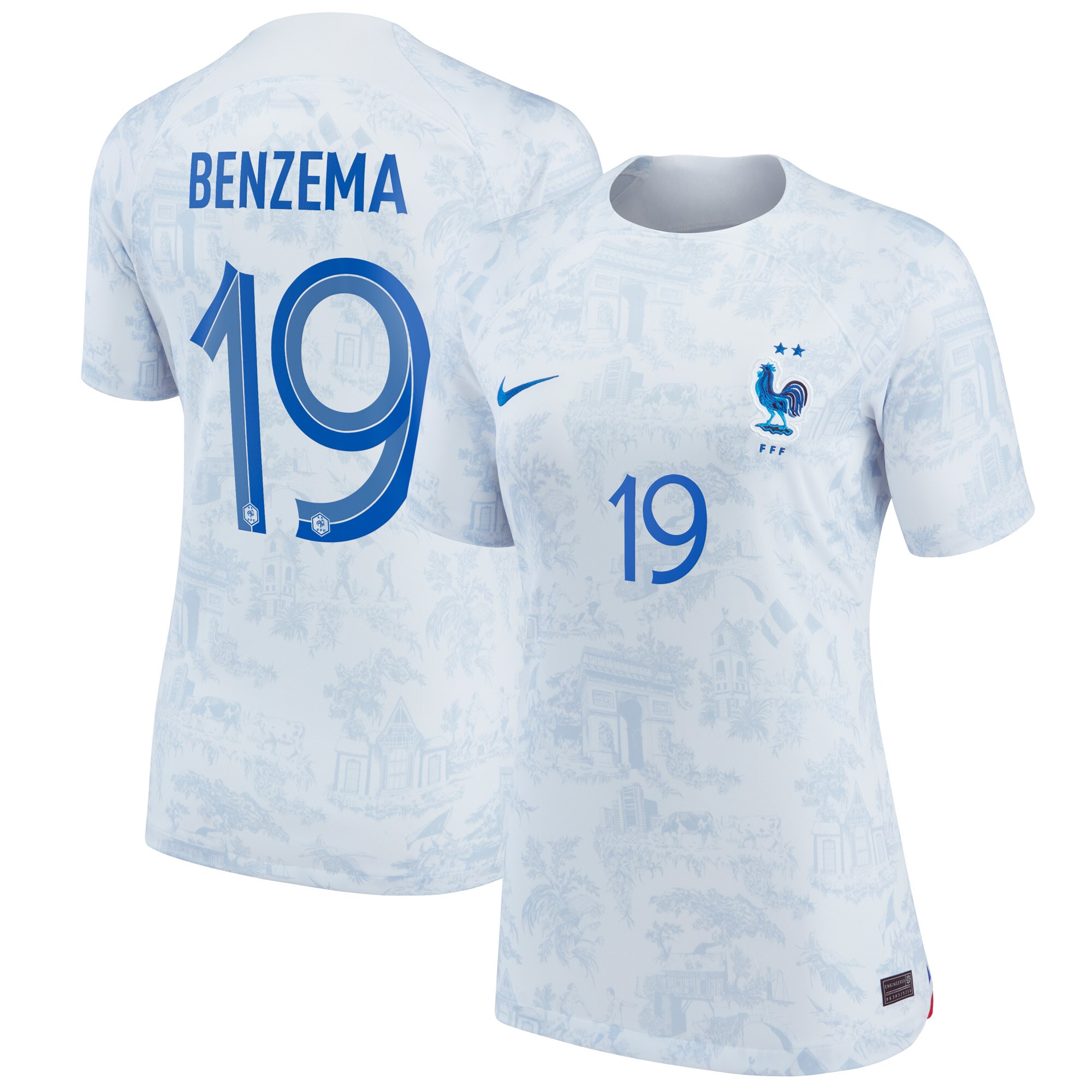 Shop karim benzema france national team nike women8217s 202223 away breathe stadium replica player jersey – white – Argentina National Team Jerseys & T-Shirts for True Fans