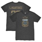 Shop lautaro martinez argentina national team 1863fc retro player tri-blend t-shirt – black – Argentina National Team Jerseys & T-Shirts for True Fans