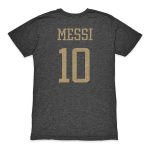 Shop lionel messi argentina national team 1863fc player retro tri-blend t-shirt – heather black – Argentina National Team Jerseys & T-Shirts for True Fans