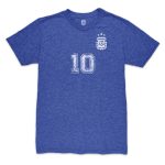 Shop lionel messi argentina national team 1863fc retro name amp number tri-blend t-shirt – blue – Argentina National Team Jerseys & T-Shirts for True Fans
