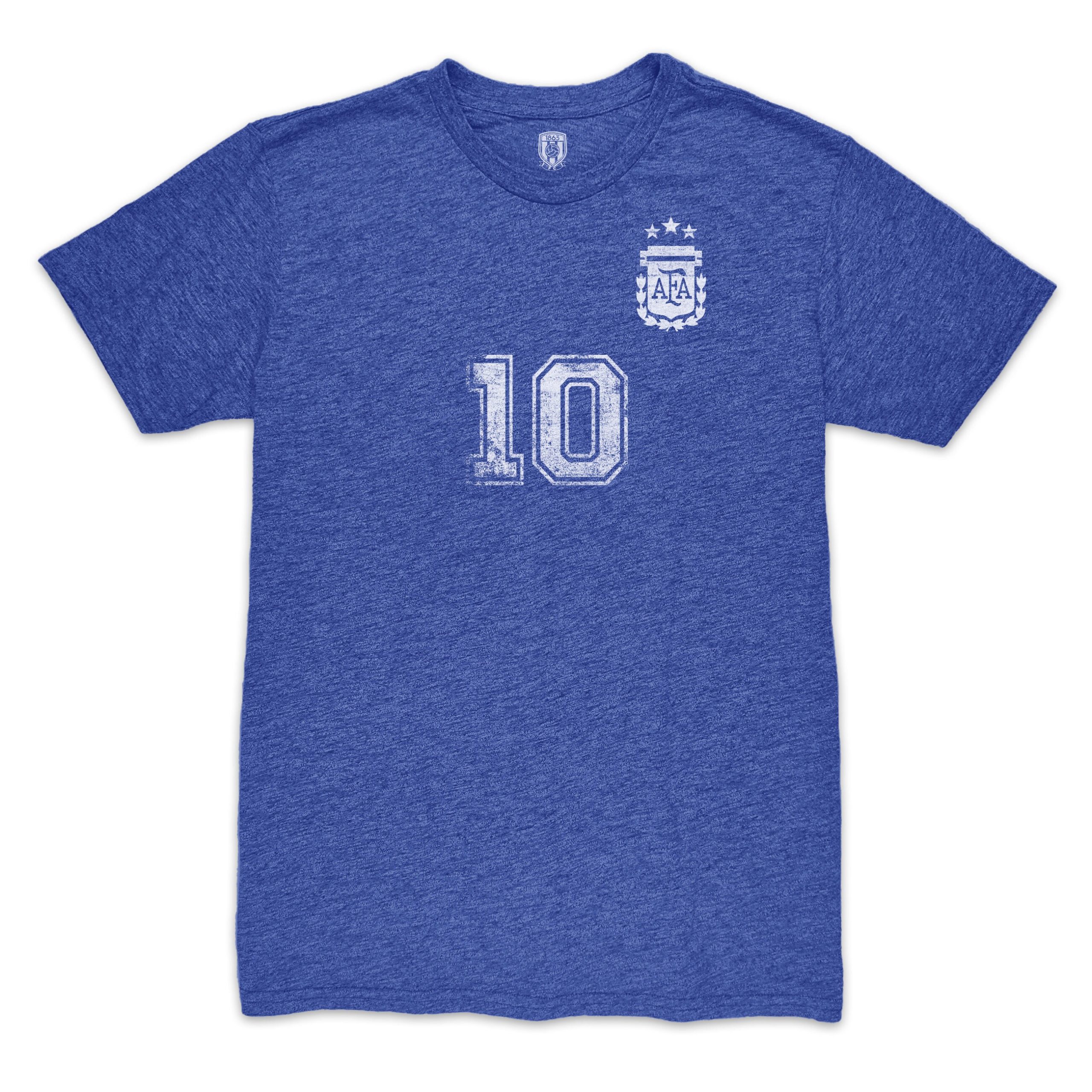 Shop lionel messi argentina national team 1863fc retro name amp number tri-blend t-shirt – blue – Argentina National Team Jerseys & T-Shirts for True Fans