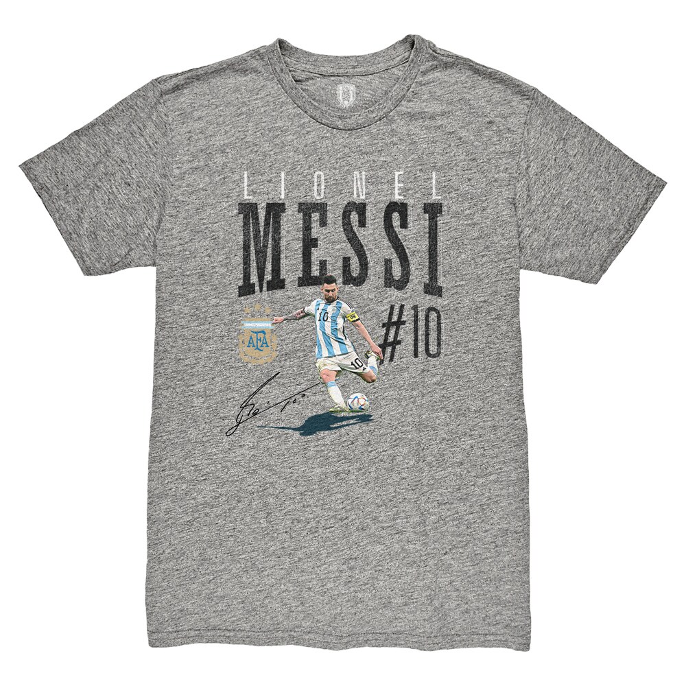 Shop lionel messi argentina national team 1863fc snapshot tri-blend t-shirt – heather gray – Argentina National Team Jerseys & T-Shirts for True Fans