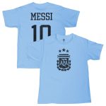 Shop lionel messi argentina national team 1863fc youth name amp number t-shirt – light blue – Argentina National Team Jerseys & T-Shirts for True Fans