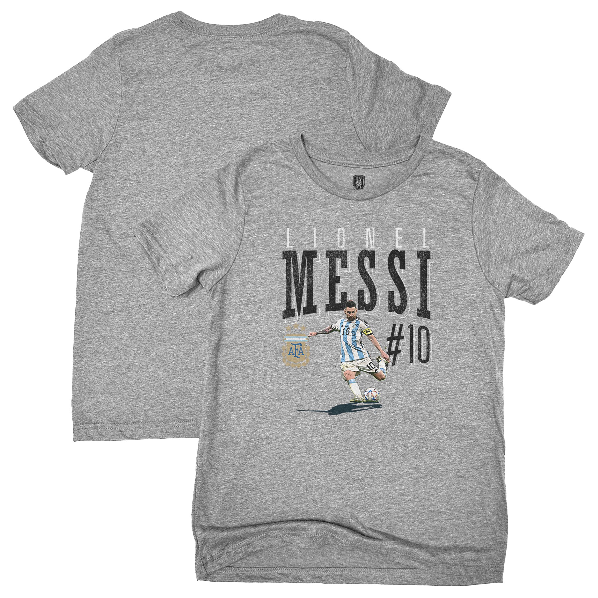 Shop lionel messi argentina national team 1863fc youth snapshot t-shirt – heather gray – Argentina National Team Jerseys & T-Shirts for True Fans
