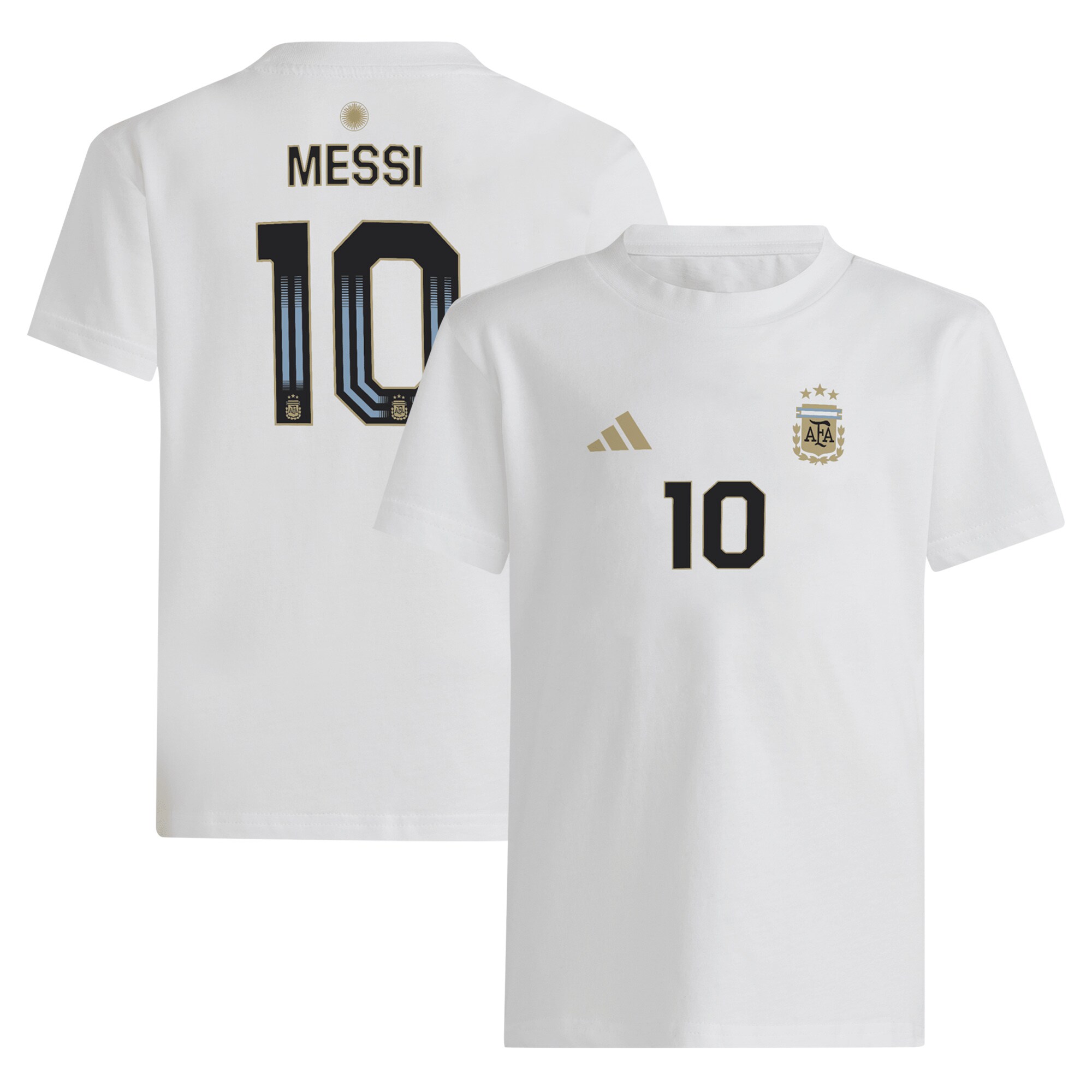 Shop lionel messi argentina national team adidas youth name amp number t-shirt – white – Argentina National Team Jerseys & T-Shirts for True Fans