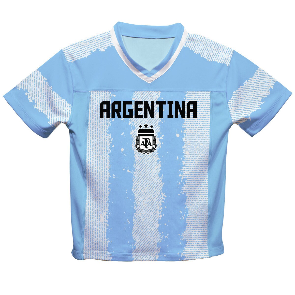 Shop lionel messi argentina national team vive la fete toddler painted stripes football jersey – light blue – Argentina National Team Jerseys & T-Shirts for True Fans