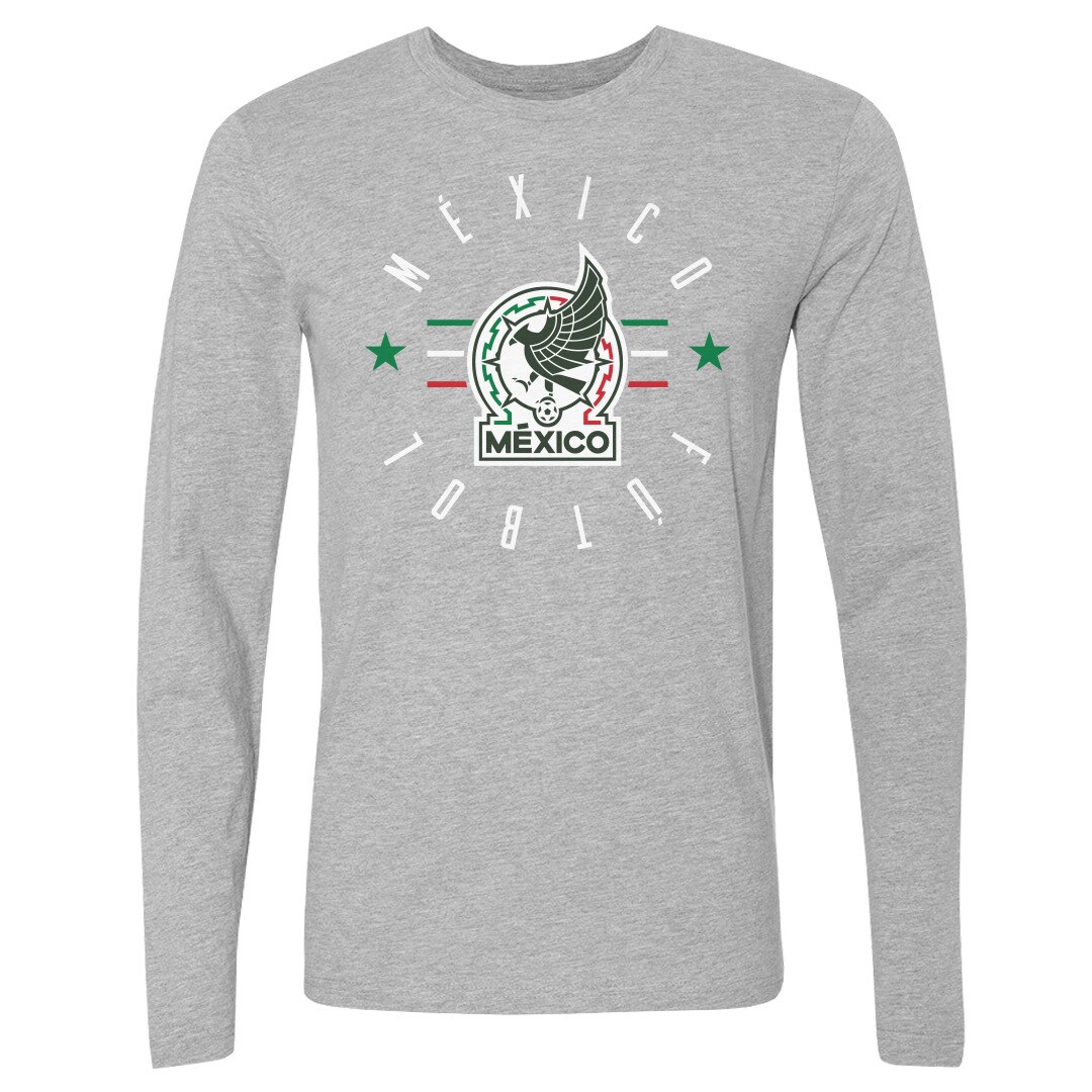 Shop mexico national team 500 level futbol long sleeve t-shirt – heather gray – Argentina National Team Jerseys & T-Shirts for True Fans