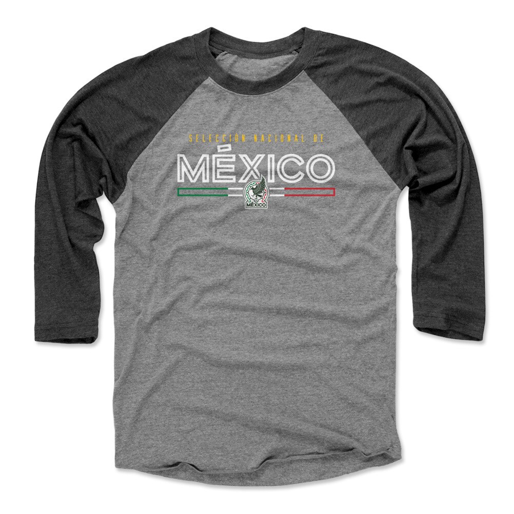 Shop mexico national team 500 level inline 34-sleeve tri-blend baseball t-shirt – blackheather gray – Argentina National Team Jerseys & T-Shirts for True Fans