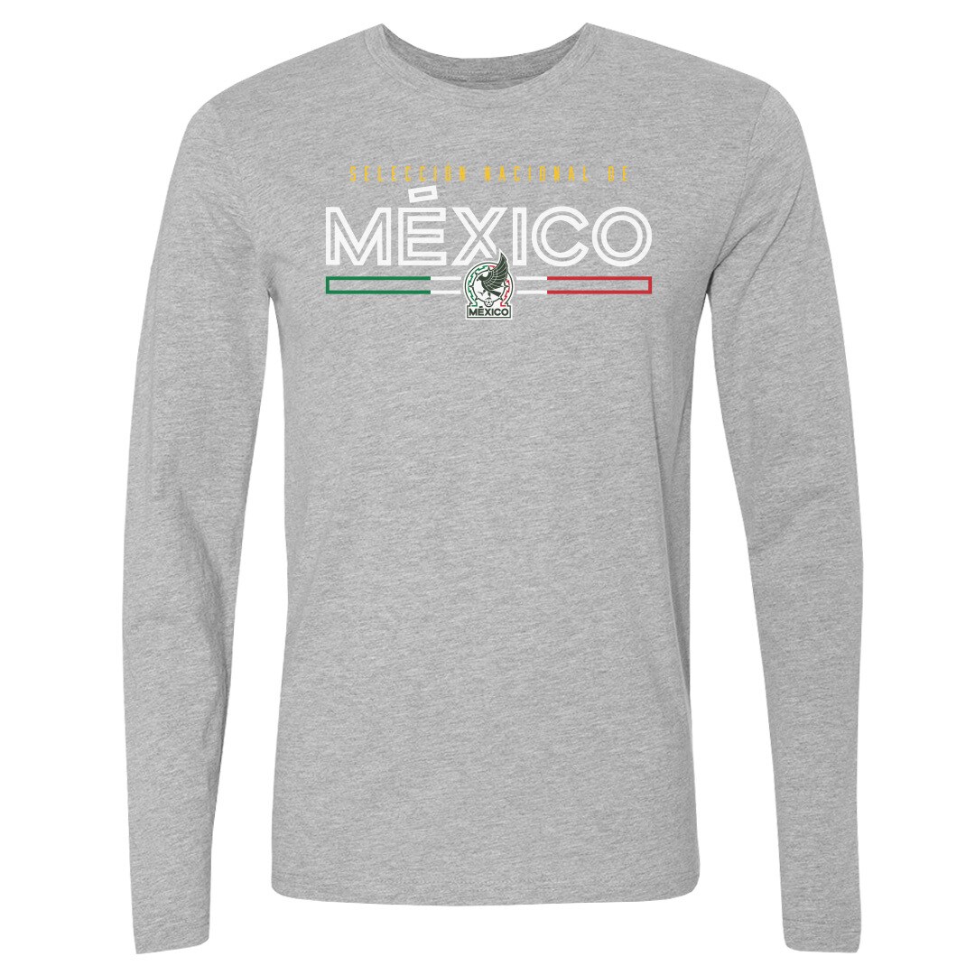 Shop mexico national team 500 level inline long sleeve t-shirt – heather gray – Argentina National Team Jerseys & T-Shirts for True Fans