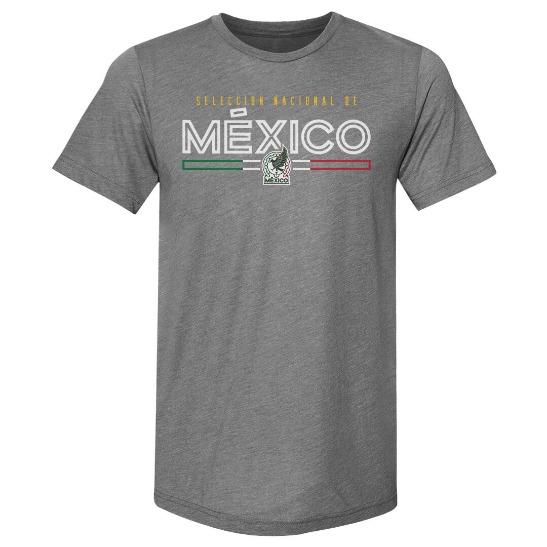 Shop mexico national team 500 level inline premium tri-blend t-shirt – gray – Argentina National Team Jerseys & T-Shirts for True Fans