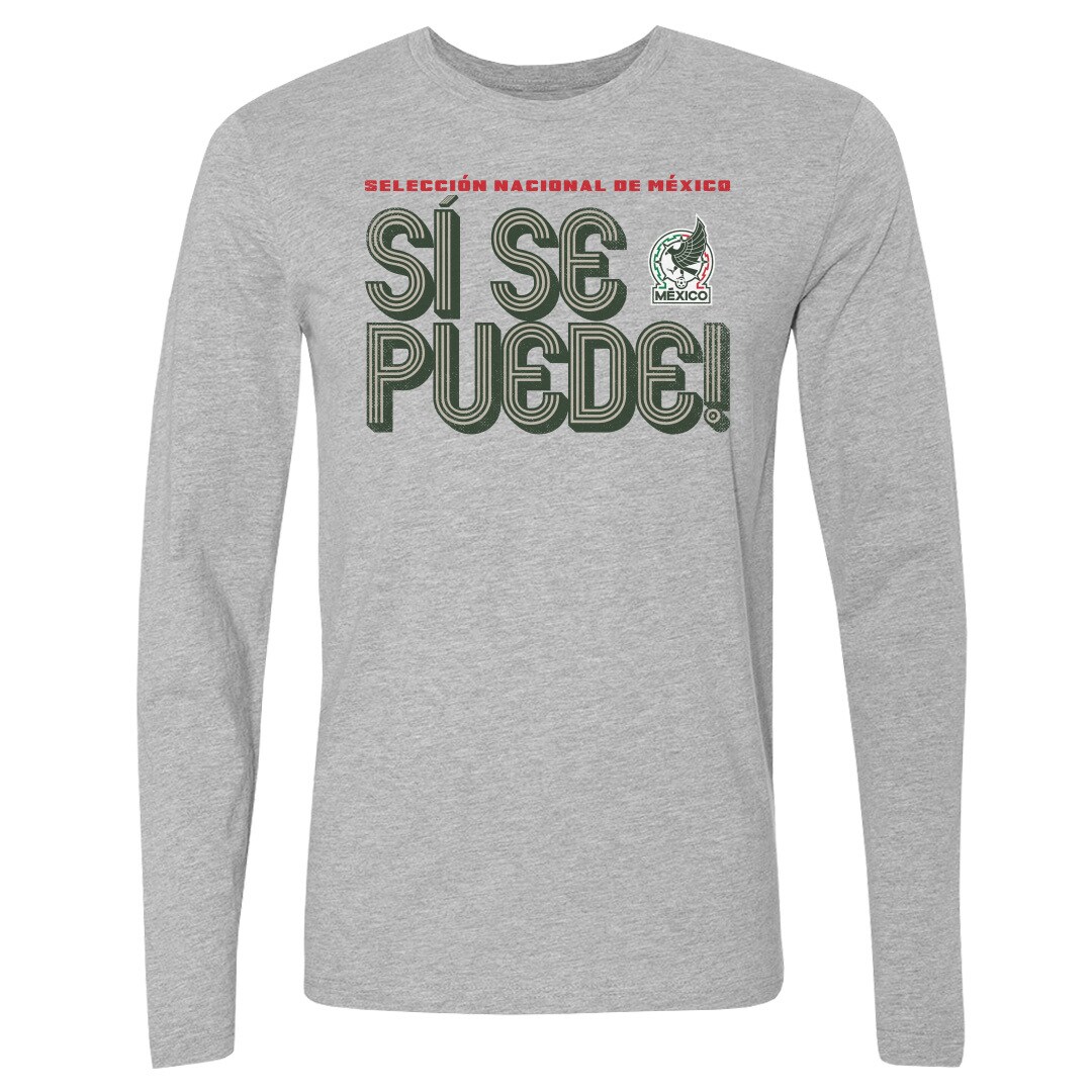 Shop mexico national team 500 level si se puede inline bold long sleeve t-shirt – heather gray – Argentina National Team Jerseys & T-Shirts for True Fans