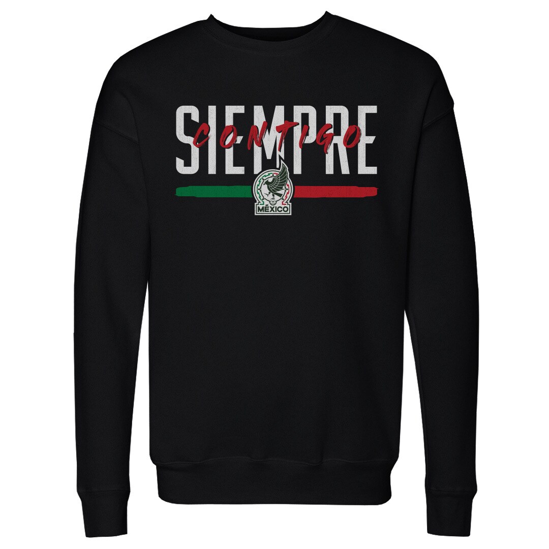Shop mexico national team 500 level siempre contigo crewneck sweatshirt – black – Argentina National Team Jerseys & T-Shirts for True Fans