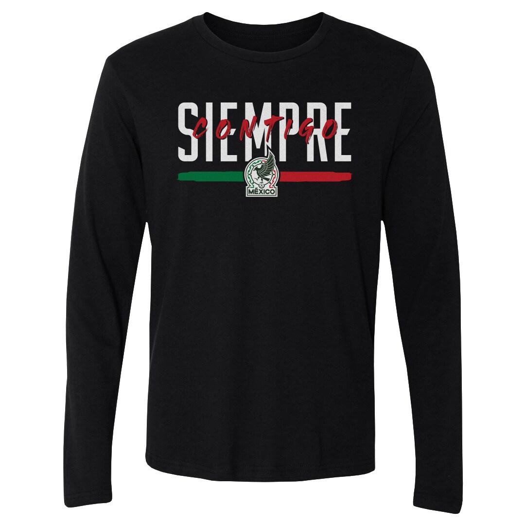 Shop mexico national team 500 level siempre contigo long sleeve t-shirt – black – Argentina National Team Jerseys & T-Shirts for True Fans