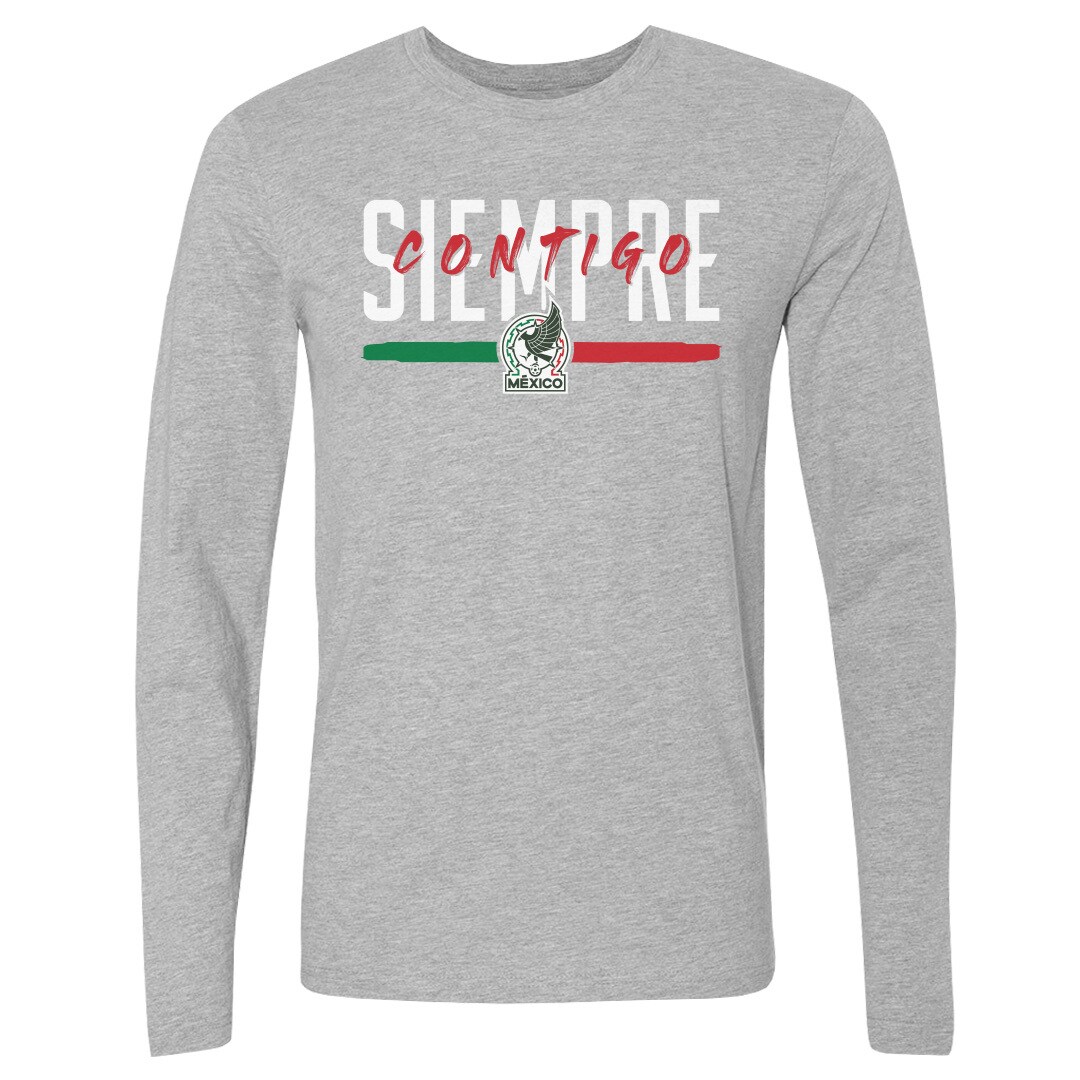 Shop mexico national team 500 level siempre contigo long sleeve t-shirt – heather gray – Argentina National Team Jerseys & T-Shirts for True Fans