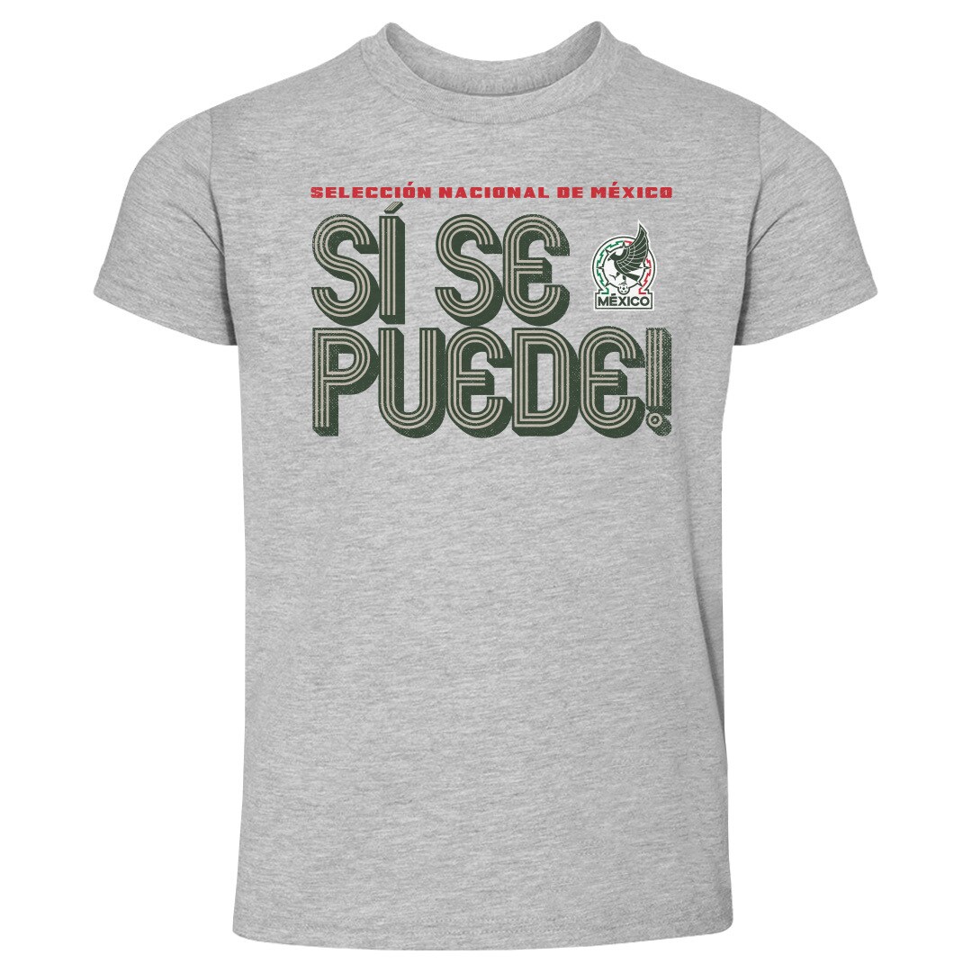 Shop mexico national team 500 level toddler si se puede inline bold t-shirt – heather gray – Argentina National Team Jerseys & T-Shirts for True Fans