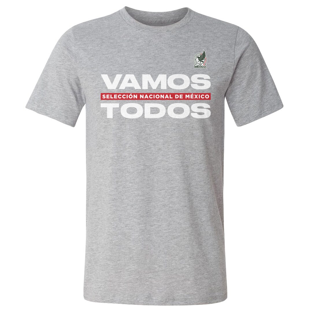 Shop mexico national team 500 level vamos todos cotton t-shirt – heather gray – Argentina National Team Jerseys & T-Shirts for True Fans