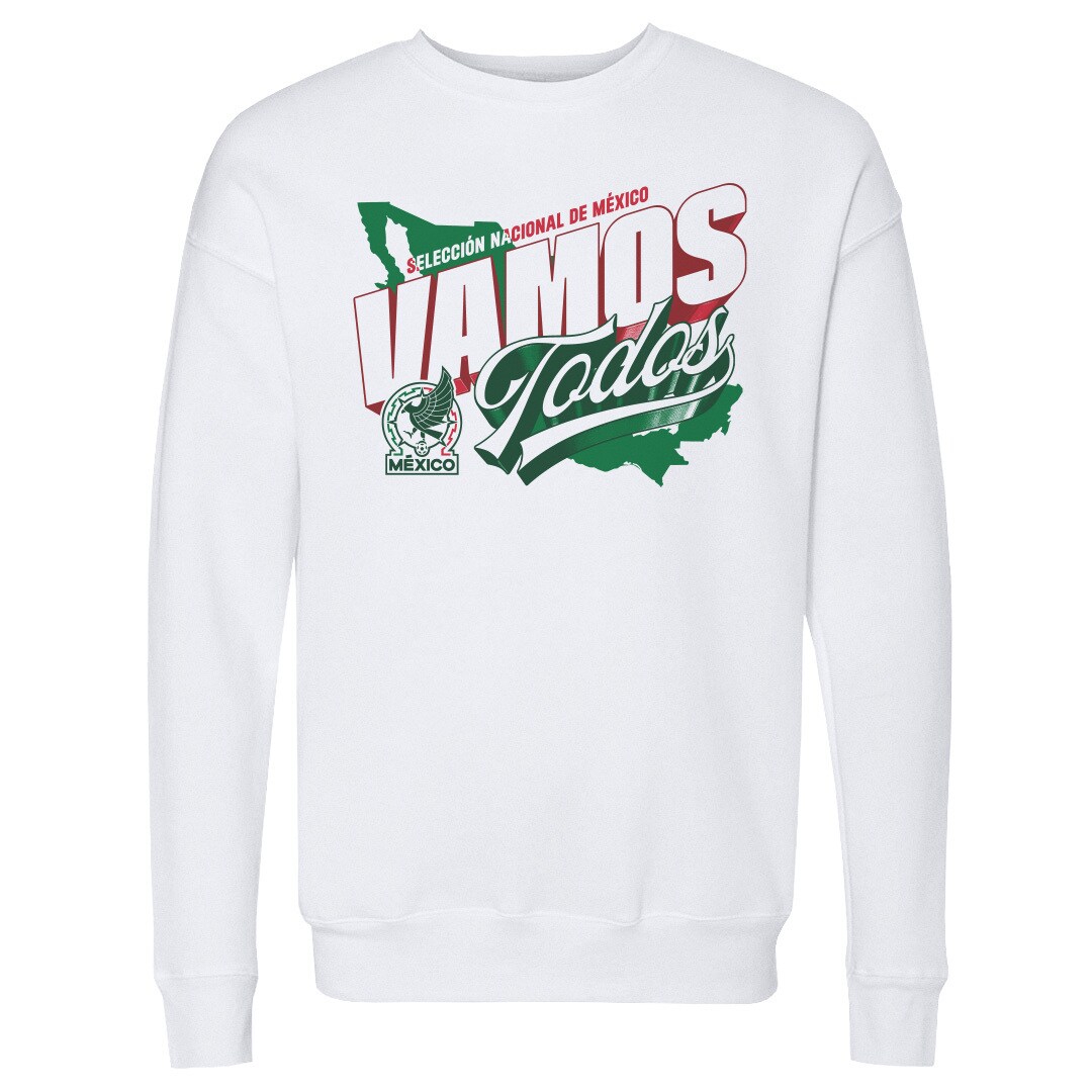 Shop mexico national team 500 level vamos todos country crewneck sweatshirt – white – Argentina National Team Jerseys & T-Shirts for True Fans