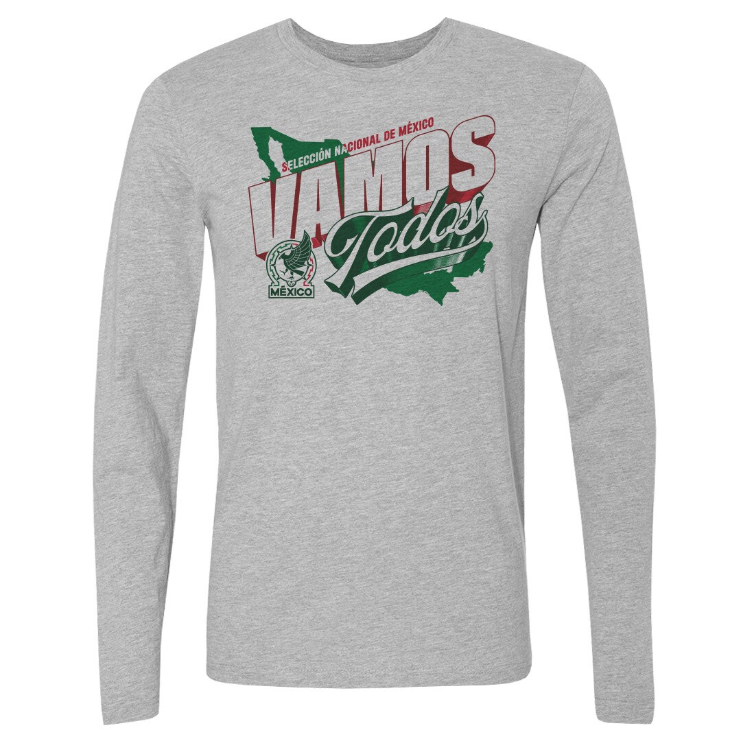 Shop mexico national team 500 level vamos todos country long sleeve t-shirt – heather gray – Argentina National Team Jerseys & T-Shirts for True Fans